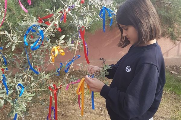Sarwaran Students Make Tree of Wishes